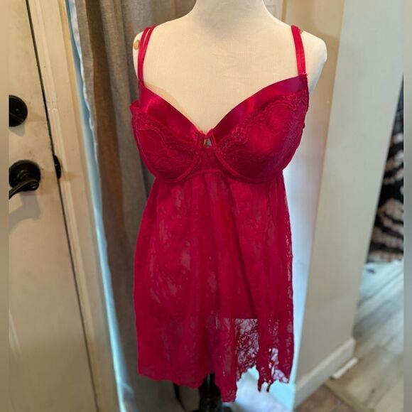 Cacique Red Lace Lingerie Size 18/20 - Picture 5 of 5